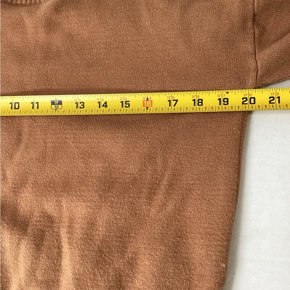 Kori America Rust Camel Small Brown Sweater Western Fringe Women - Picture 5 of 6